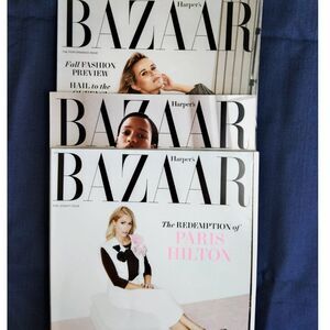 Lot of 3 Harper's Bazaar 2023 Magazine Paris Hilton Reese Witherspoon